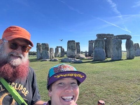 Dr. DREAM and Stephanie at Stonehenge
